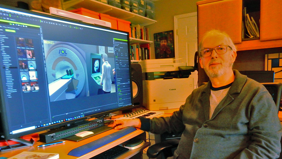 Job van Zuijlen working in his studio